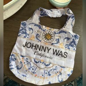 NWT Johnny Was reusable packable nylon tote bag with pocket.